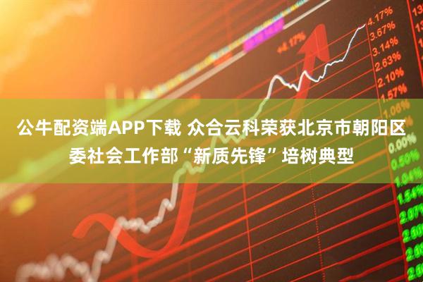 公牛配资端APP下载 众合云科荣获北京市朝阳区委社会工作部“新质先锋”培树典型