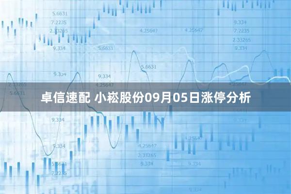卓信速配 小崧股份09月05日涨停分析